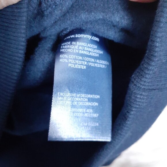 Tommy Hilfiger Womens Hoodie XL Pullover Logo Pocket Blue 322A - Picture 4 of 5